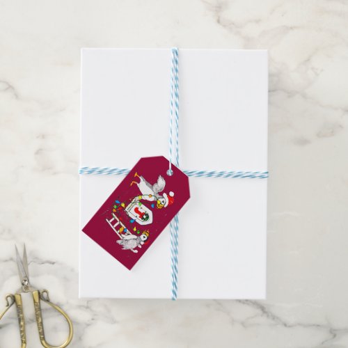 Cute Whimsical Puffins Christmas Decorating Gift Tags