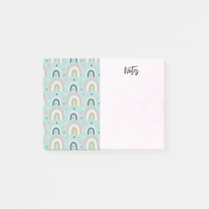 Cute Whimsical Rainbow Pattern Post-it Notes