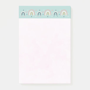 Cute Whimsical Rainbow Pattern Post-it Notes