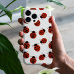 Cute Whimsical Red Ladybug Polka Dot Pattern iPhone 11 Case<br><div class="desc">Spread your wings and fly with this adorable red ladybug pattern phone case! Fun and vibrant, this design is cheerful and cute, bringing a bit of a whimsical, springtime vibe and making us eager for the garden and sunshine. The bright, vibrant red beetles aport swirly, exciting antennae with little red...</div>