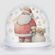 Cute Whimsical Santa Claus with star