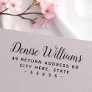 Cute whimsical script family name return address self-inking stamp