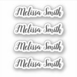 Cute whimsical script personalized name sticker Cute whimsical script personalized name sticker