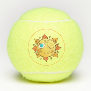 Cute Whimsical Sunshine Tennis Balls