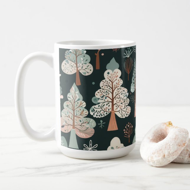 Cute Whimsical Tree Coffee Mug (With Donut)