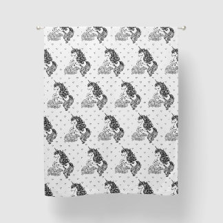 Cute Whimsical Unicorn Nursery Kids Room Paintable Blackout Curtains