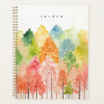 Cute Whimsical Watercolor Pastel Trees Planner<br><div class="desc">Introducing our charming planner adorned with a serene watercolor illustration of whimsical trees in peaceful pastel tones. This delightful planner combines practicality and beauty, providing you with a stylish way to organize your days. With its enchanting artwork and soothing colors, each page inspires a sense of tranquility and creativity as...</div>