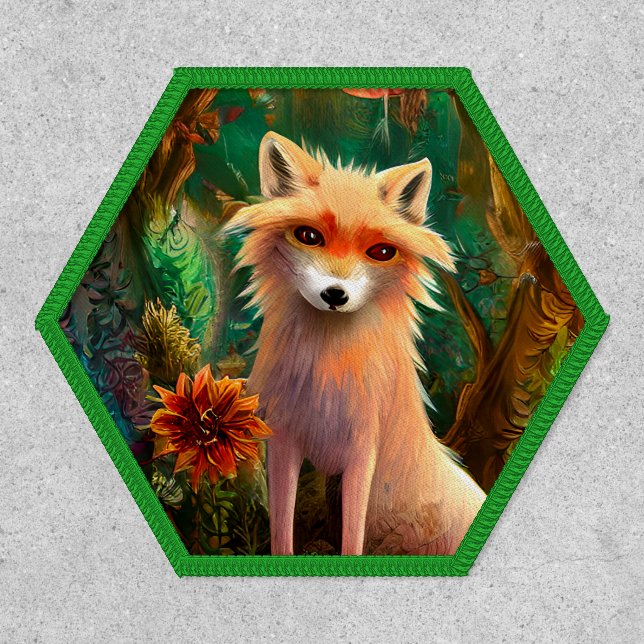 Cute Whimsical Woodland Fox Patch (Front)