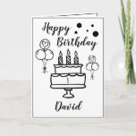 Cute White and Black Cake Grandson 1st Birthday Card<br><div class="desc">Cute White and Black Cake Grandson 1st Birthday, this design is for anyone looking for something nice for a little boy on his 1st birthday. If you're looking for 1st birthday invitations, especially for your grandson, this one is perfectly what you need. The design features a cute birthday cake with...</div>