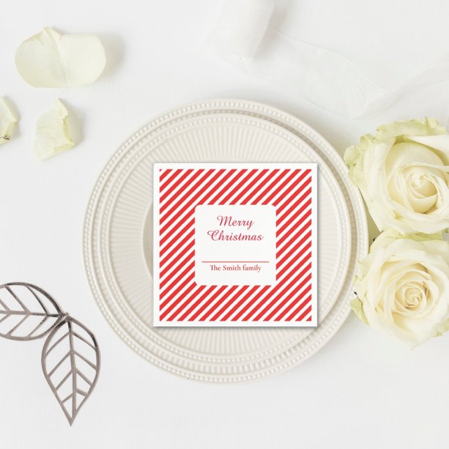 Cute white and red striped  napkins (Creator Uploaded)