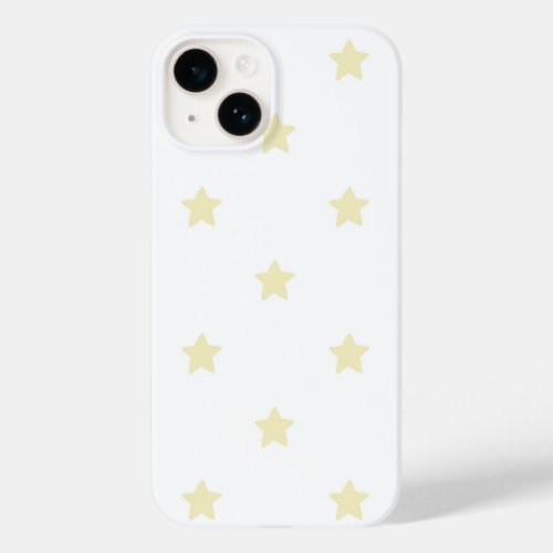 Cute white and yellow stars seamless pattern Case_Mate iPhone 14 case
