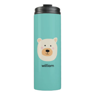 Cute white bear thermal tumbler
