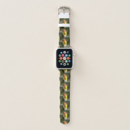 Cute White Bellied Caique Parrot Apple Watch Band