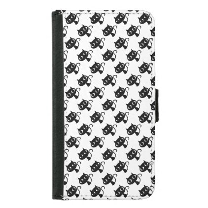 Cute white black cats patterns samsung galaxy s5 wallet case