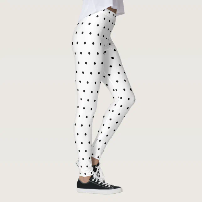White Polka Dot Leggings