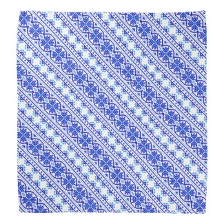 Cute white blue decorative ukrainian stripes