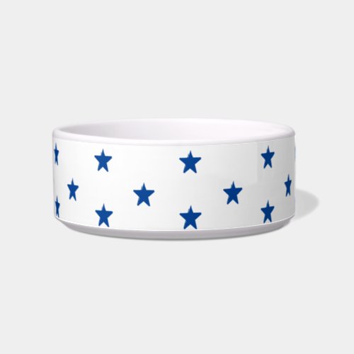 Cute white blue stars pattern modern dog cat bowl