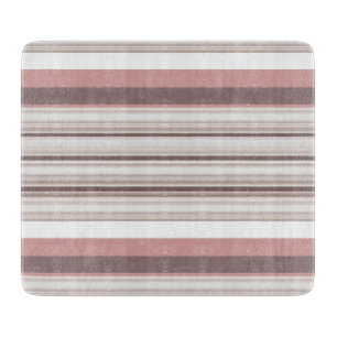 Cute white brown stripes cutting board