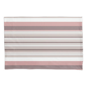 Cute white brown stripes pillow case
