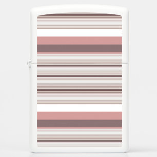 Cute white brown stripes zippo lighter