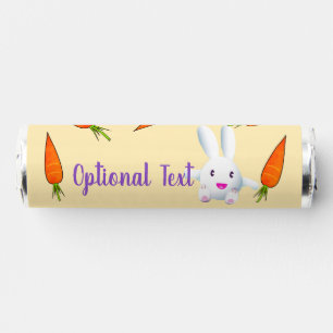 Cute White Bunny & Carrots Breath Savers® Mints