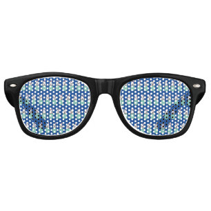 Cute White Bunny Holding Easter Egg Pattern Retro Sunglasses