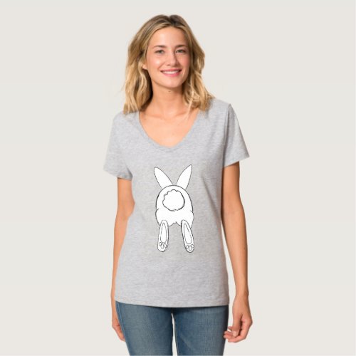 Cute White Bunny  T_Shirt