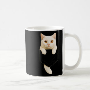 Cute White Cat Cket Funny Cat Mom Cat Dad Cat Love Coffee Mug