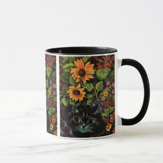 Cute White Cat Painting by Louis Wain Mug