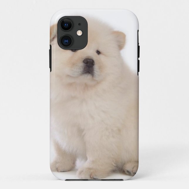 cute white chow chow puppy pup dog Case-Mate iPhone case (Back)