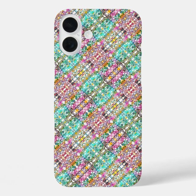 Cute white colorful flowers  Case-Mate iPhone case (Back)