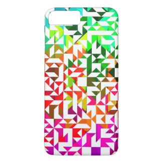 Cute white colorful geometric patterns