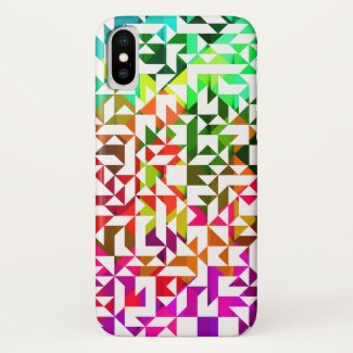 Cute white colorful geometric patterns
