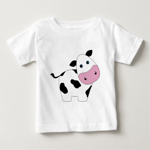 Cute White Cow Baby T_Shirt