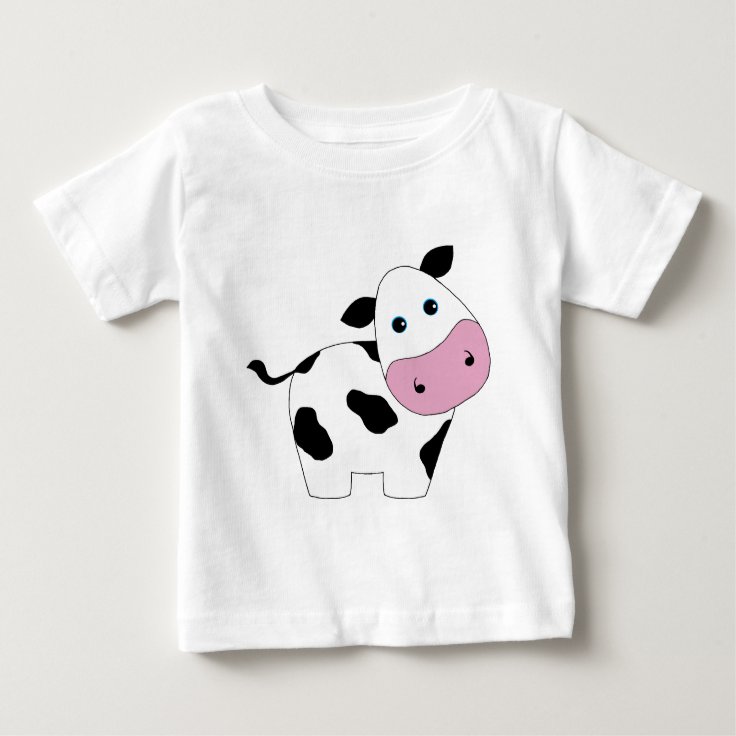 Cute White Cow Baby T-Shirt | Zazzle