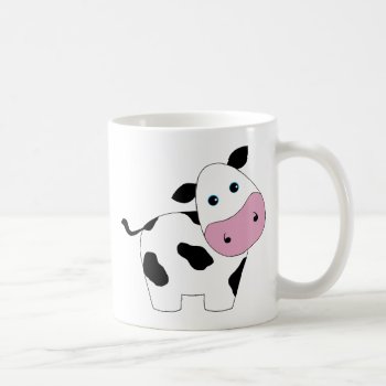 Cute White Cow Coffee Mug by BeachBumFamily at Zazzle