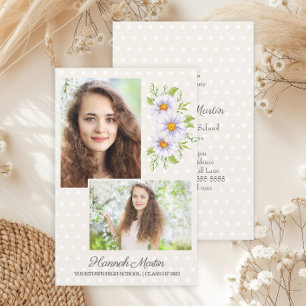 Cute White Daisies BUDGET Graduation Party Photo 