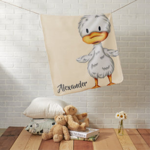 Cute White Duck Baby Blanket