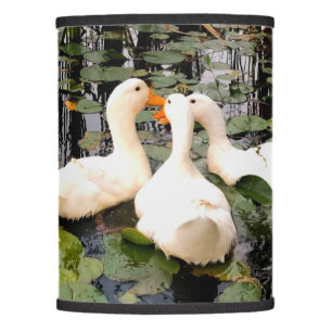 Cute White ducks lily pads cattails classic  Lamp Shade