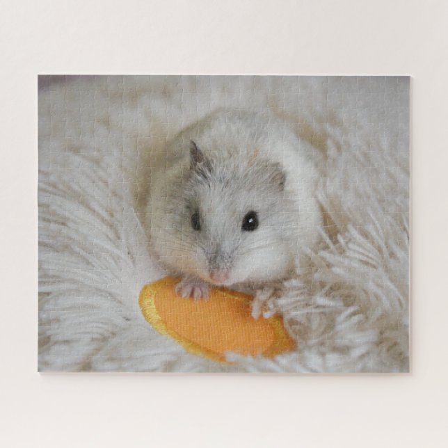 Cute White Dwarf Hamster Pet Jigsaw Puzzle (Horizontal)