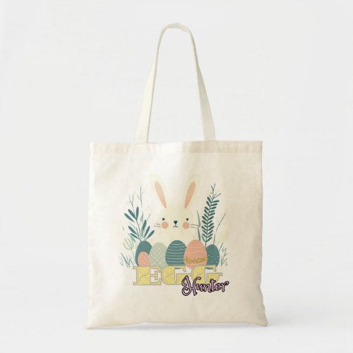 Cute White Easter Bunny Tote Bag