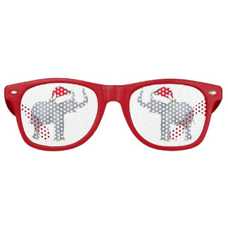 Cute White Elephant Christmas Party Retro Sunglasses