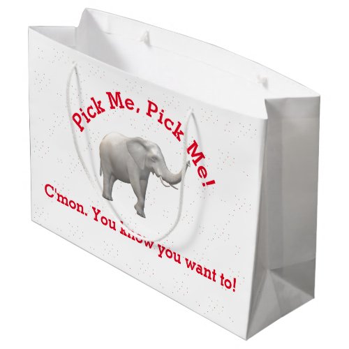 Cute White Elephant Gift Bag