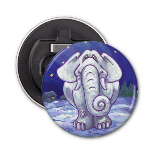 Cute White Elephant Gift Bottle Opener