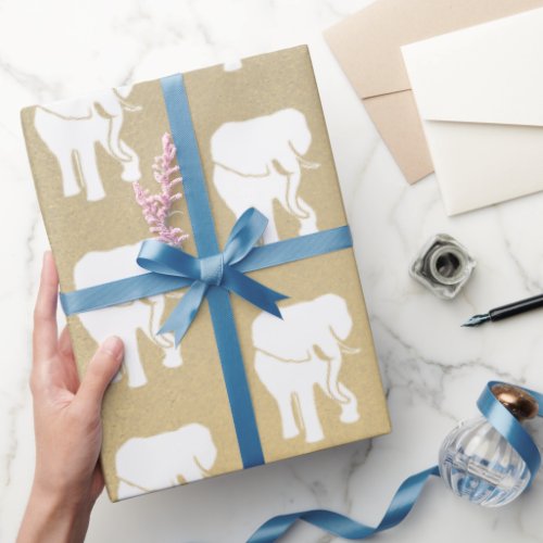 Cute White Elephant Gift Exchange Christmas Game Wrapping Paper