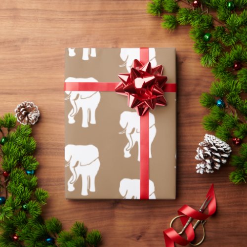 Cute White Elephant Gift Exchange Christmas Game Wrapping Paper