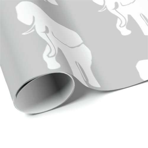 Cute White Elephant Gift Exchange Christmas Game Wrapping Paper