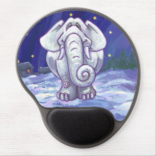 Cute White Elephant Gift Gel Mouse Pad