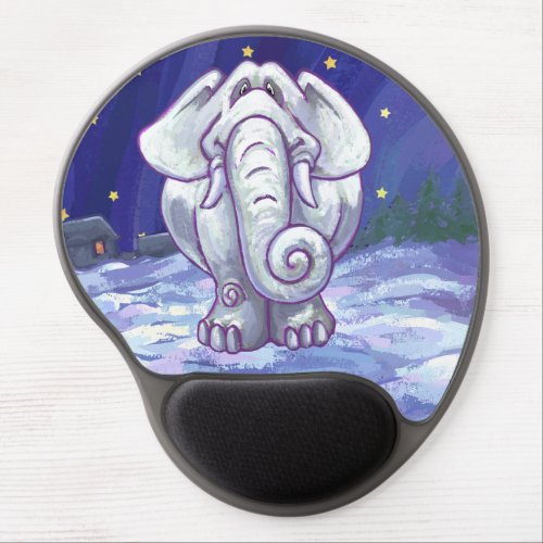 Cute White Elephant Gift Gel Mouse Pad