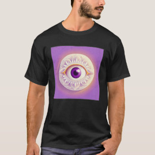 Cute White Eye Illustration Pastel Color Women Men T-Shirt